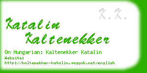 katalin kaltenekker business card